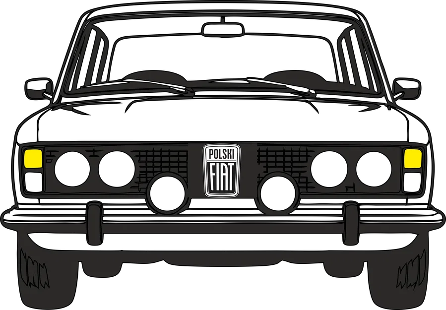 Mô hình trang trí tường xe cổ Fiat 125P độc đáo cho người yêu xe - Image 3