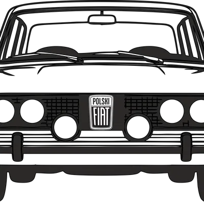 Mô hình trang trí tường xe cổ Fiat 125P độc đáo cho người yêu xe