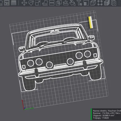 Mô hình trang trí tường xe cổ Fiat 125P độc đáo cho người yêu xe