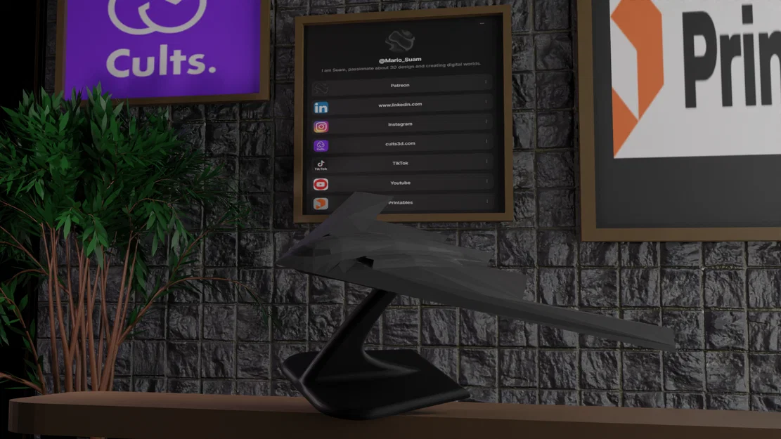 B-2 Spirit – Mô hình máy bay ném bom tàng hình in 3D - Image 1