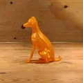 Mô hình chú chó Greyhound / Whippet phong cách Low Poly đang ngồi - Thumbnail 2