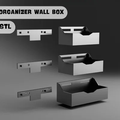 Bộ Kệ Treo Tường, Hộp Đựng Linh Kiện Xưởng - File STL In 3D
