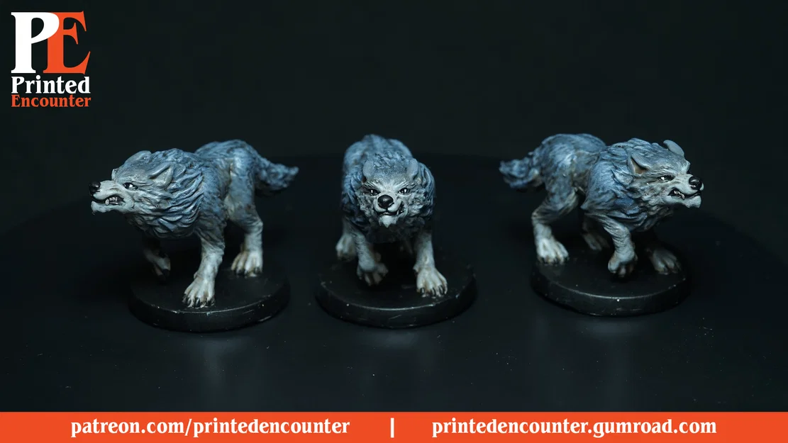 Mô hình Sói Gầm Gừ (Wolf Snarling) 32mm cho Tabletop RPG - Image 1