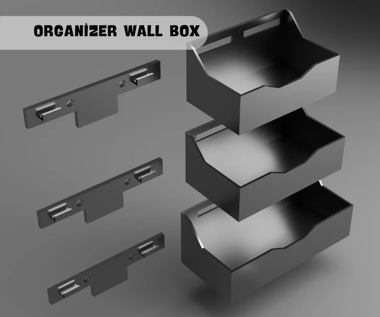 Bộ Kệ Treo Tường, Hộp Đựng Linh Kiện Xưởng - File STL In 3D - Image 3