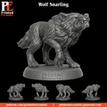 Mô hình Sói Gầm Gừ (Wolf Snarling) 32mm cho Tabletop RPG - Thumbnail 2