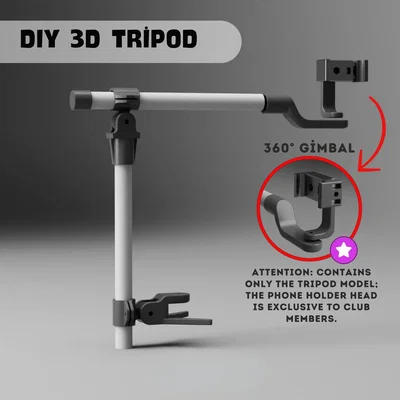 Tripod Đa Năng 3D - Giá Đỡ Máy Ảnh và Điện Thoại Điều Chỉnh Được (File STL)