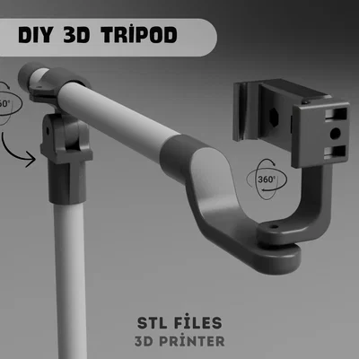 Tripod Đa Năng 3D - Giá Đỡ Máy Ảnh và Điện Thoại Điều Chỉnh Được (File STL)