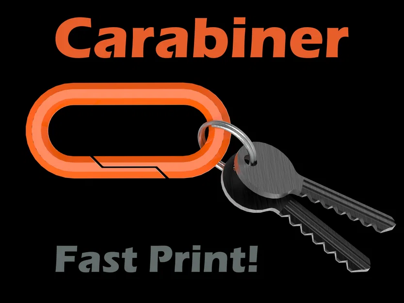Móc khóa Carabiner in 3D: Giải pháp gọn nhẹ, bền bỉ cho chùm chìa khóa - Image 1