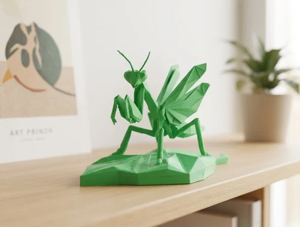 Tượng Bọ Ngựa Cầu Nguyện Low-Poly - Image 1