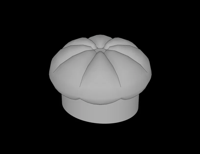 Mẫu in 3D mũ đầu bếp cho minifigure tương thích Lego (STL) - Image 1