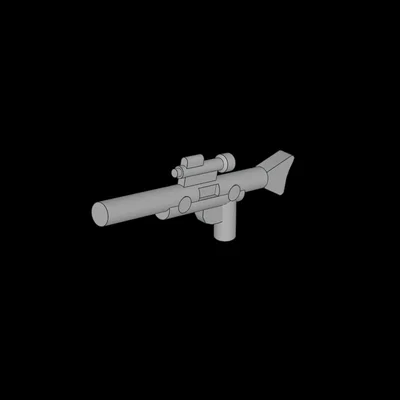 Mô hình súng Long Blaster 3D tương thích minifig Lego cực chất