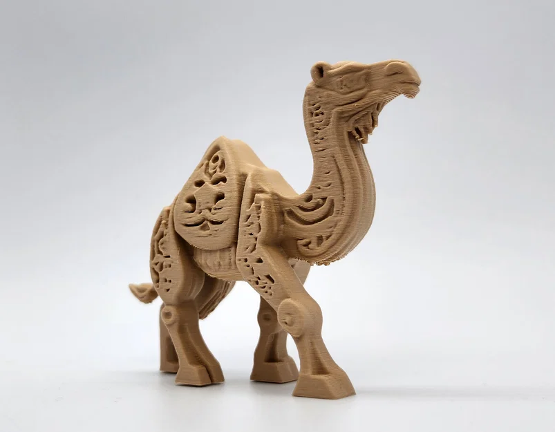 Mô hình đồ chơi lạc đà chạm khắc gỗ - Image 1
