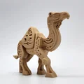 Mô hình đồ chơi lạc đà chạm khắc gỗ - Thumbnail 1