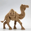 Mô hình đồ chơi lạc đà chạm khắc gỗ - Thumbnail 4