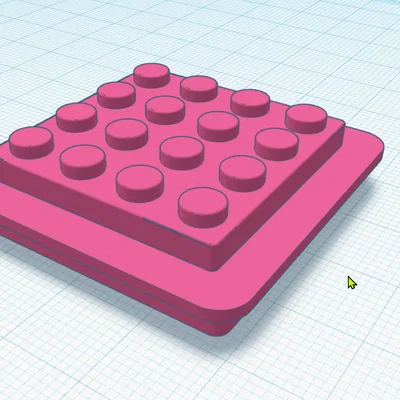 Gridfinity 1x1 tích hợp Lego 4x4