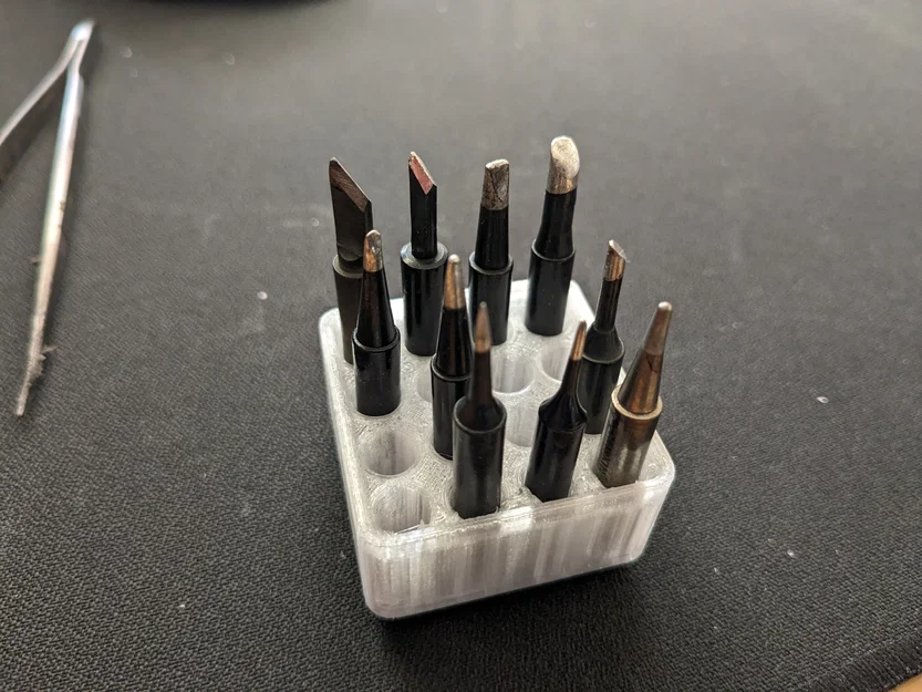 Khay đựng 16 đầu hàn Gridfinity có khóa chống rơi - Image 1