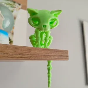 Mô hình chú mèo xương (Skeletal cat) trang trí Halloween độc đáo