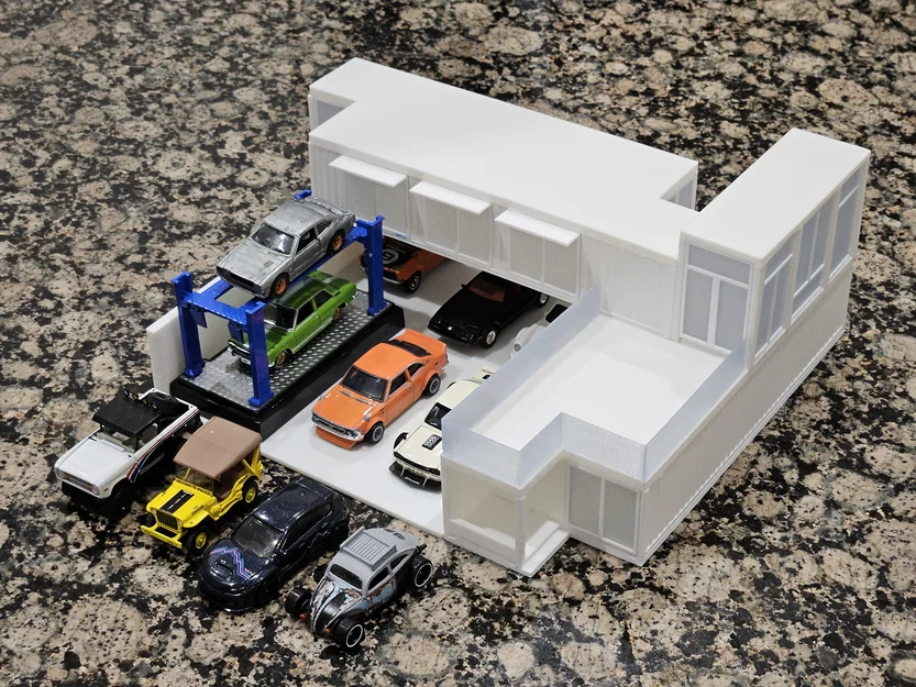 Mô hình Nhà Container 1:64 - Phụ kiện trưng bày cho xe Hot Wheels - Image 1