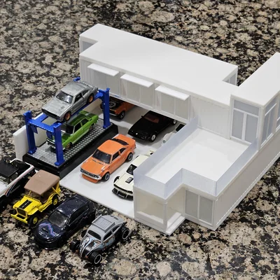 Mô hình Nhà Container 1:64 - Phụ kiện trưng bày cho xe Hot Wheels