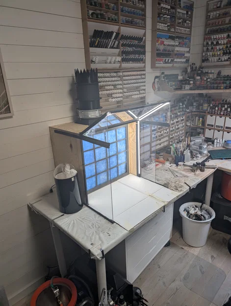 Buồng phun sơn Airbrush và hệ thống thông gió - Image 2