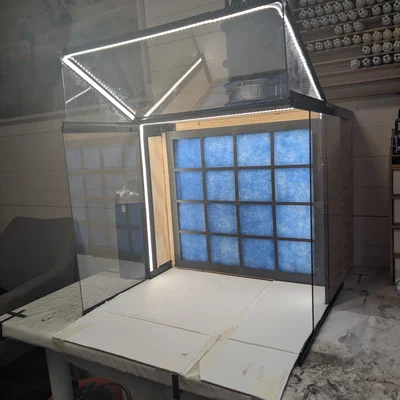 Buồng phun sơn Airbrush và hệ thống thông gió