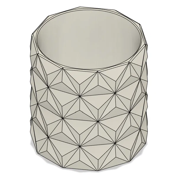 Mẫu Chậu Cây Geometric Hiện Đại In 3D Độc Đáo Cho Bàn Làm Việc - Image 1