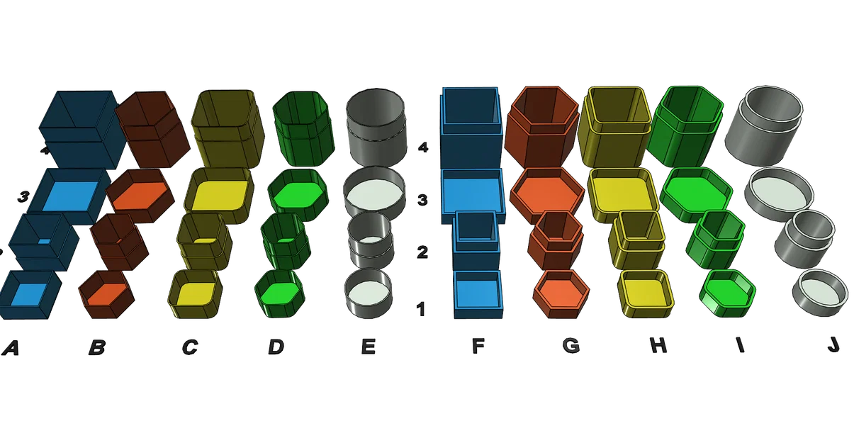 Bộ sưu tập hộp đựng và hũ đa năng in 3D không cần support - Image 1