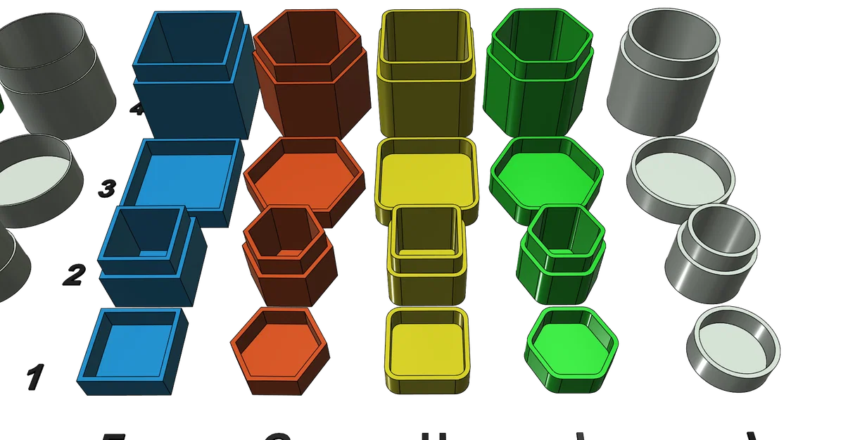 Bộ sưu tập hộp đựng và hũ đa năng in 3D không cần support - Image 5