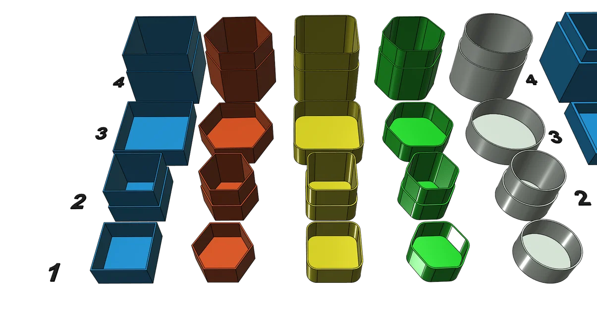 Bộ sưu tập hộp đựng và hũ đa năng in 3D không cần support - Image 6