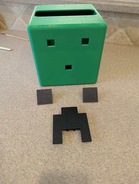 Mô hình hộp đựng quà Valentine Minecraft Creeper 3D tự in - Image 2