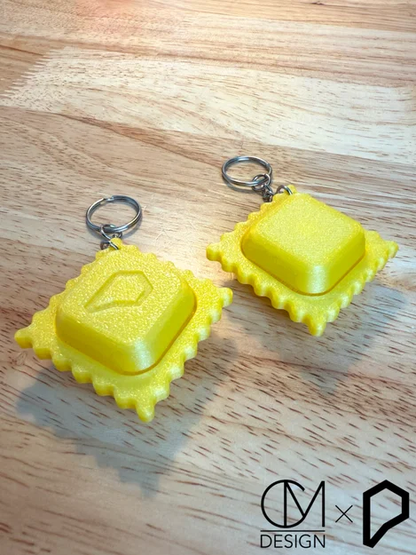 Móc khóa giảm stress hình bánh Ravioli Clicker độc đáo - Image 1