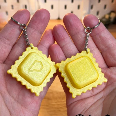 Móc khóa giảm stress hình bánh Ravioli Clicker độc đáo