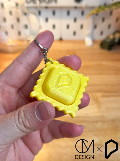 Móc khóa giảm stress hình bánh Ravioli Clicker độc đáo - Image 3