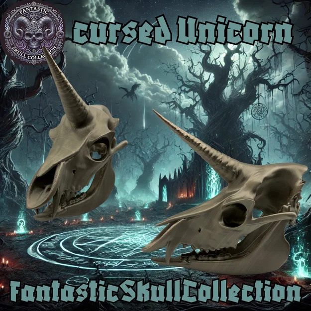 Đầu lâu Kỳ Lân Nguyền Rủa / Cursed Unicorn Skull - Image 6