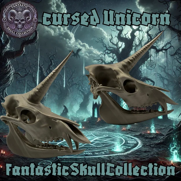 Đầu lâu Kỳ Lân Nguyền Rủa / Cursed Unicorn Skull - Image 7