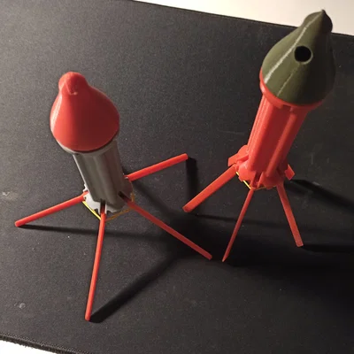 Mô hình tên lửa chạy bằng khí nén CO2 - Thiết kế cho in 3D