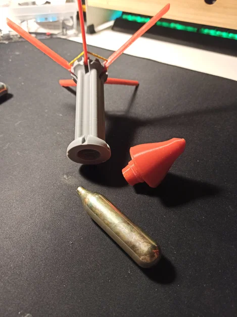 Mô hình tên lửa chạy bằng khí nén CO2 - Thiết kế cho in 3D - Image 2