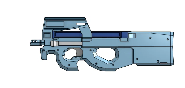 Mô hình súng P90 3D - Tải file in 3D đẹp và chất lượng cao - Image 1
