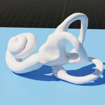 Mô hình ốc tai người 3D (Cochlea) phiên bản siêu mịn - File in 3D