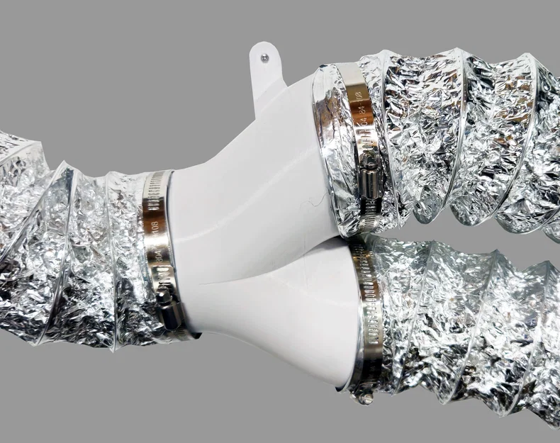 Bộ gộp ống dẫn khí 4 inch (gắn tường, 2 ra 1) - Image 1