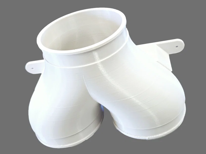 Bộ gộp ống dẫn khí 4 inch (gắn tường, 2 ra 1) - Image 3