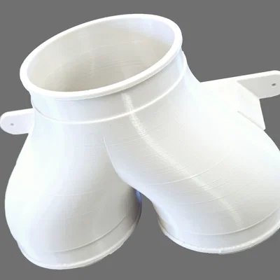 Bộ gộp ống dẫn khí 4 inch (gắn tường, 2 ra 1)