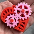 Móc khóa hình trái tim bánh răng V2 và đồ chơi giảm stress - Thumbnail 2