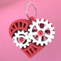 Móc khóa hình trái tim bánh răng V2 và đồ chơi giảm stress - Thumbnail 4
