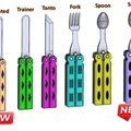 Bộ sưu tập Butterfly/Balisong - In liền khối! Có cả Spork! - Thumbnail 2
