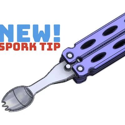 Bộ sưu tập Butterfly/Balisong - In liền khối! Có cả Spork!