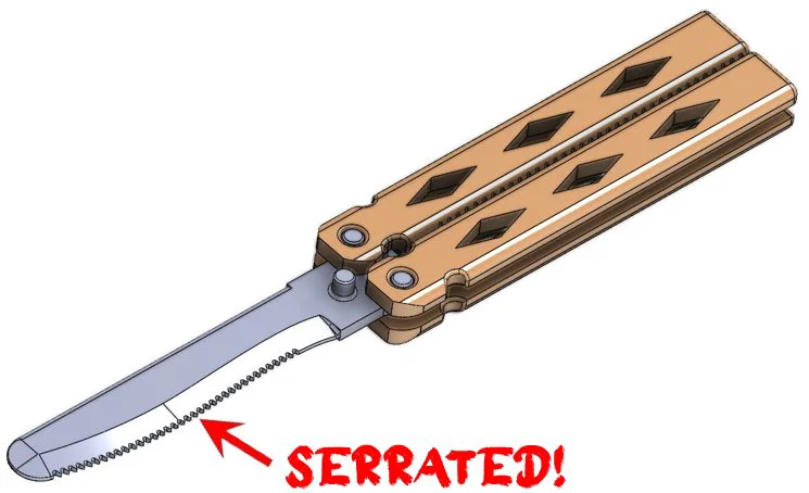 Bộ sưu tập Butterfly/Balisong - In liền khối! Có cả Spork! - Image 5