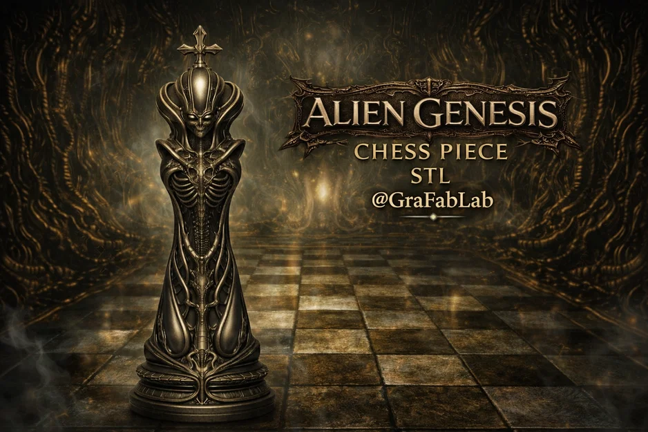 Alien Genesis "King" - Quân cờ Vua phong cách biomechanical - Image 1