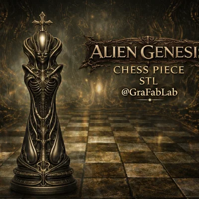 Alien Genesis "King" - Quân cờ Vua phong cách biomechanical