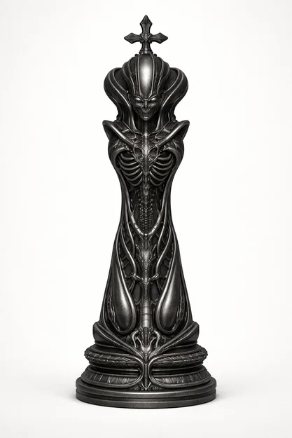 Alien Genesis "King" - Quân cờ Vua phong cách biomechanical - Image 6